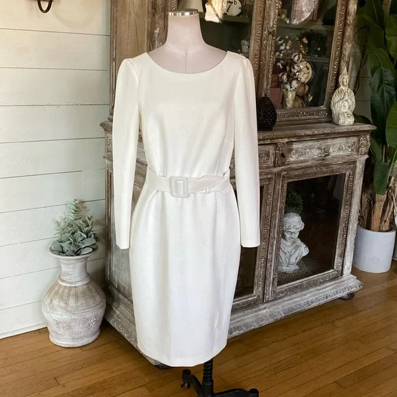 selfie leslie white mini dress Dreamy Long Sleeve Mini Dress White